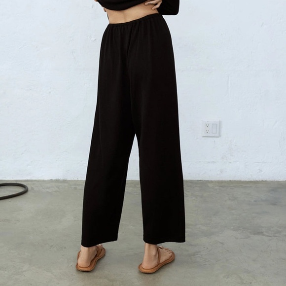 CORDERA Silk Knit Pants in Black Mulberry Silk & Cotton SOLDOUT